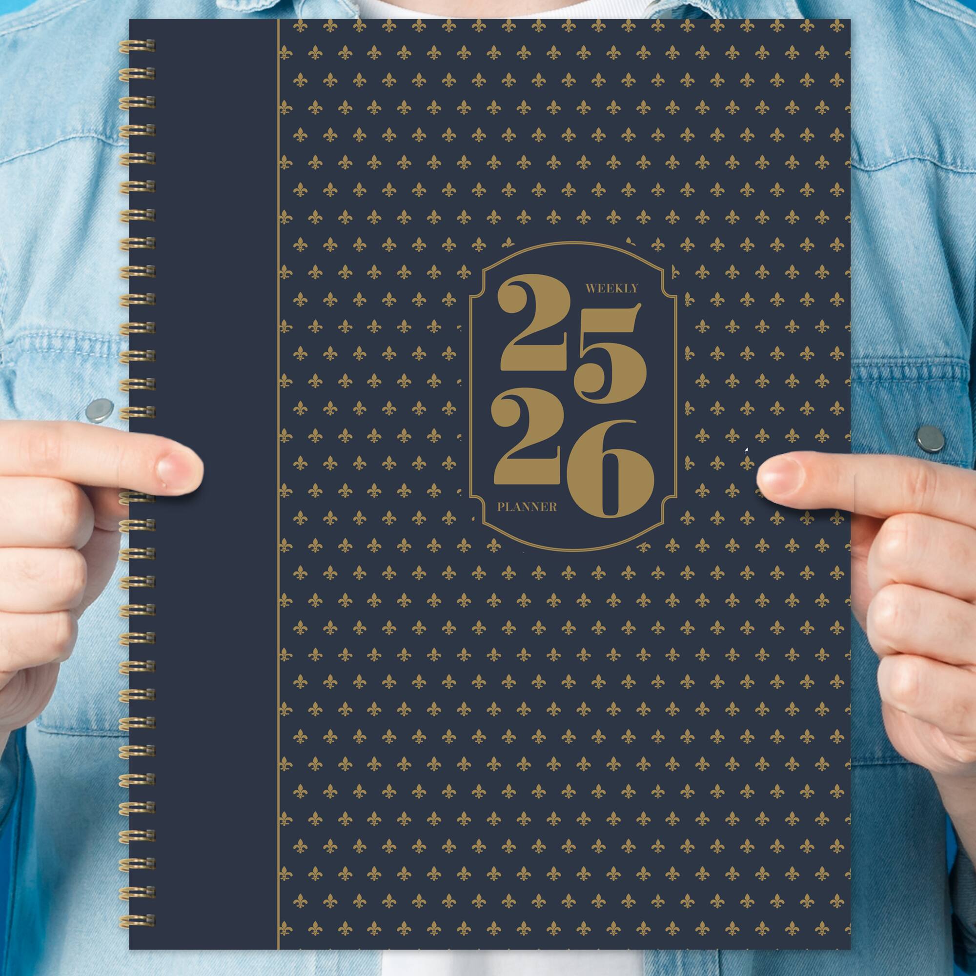 TF Publishing 2025-2026 Fleur de Lis Large Weekly/Monthly Planner